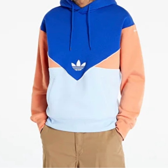 adidas Other - ADIDAS ADICOLOR SEASONAL ARCHIVE Hoodie Sweatshirt Mens Size 2XL NEW Blue Orange